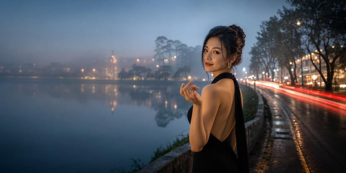 Màn hình neon lung linh tại Đà Lạt với người dùng kiểm tra kèo thưởng hoàn tiền